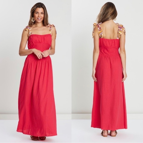 Free People Santorini Maxi Dress in hot pink Size: XS - Picture 1 of 5